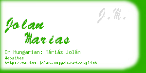 jolan marias business card