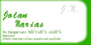 jolan marias business card